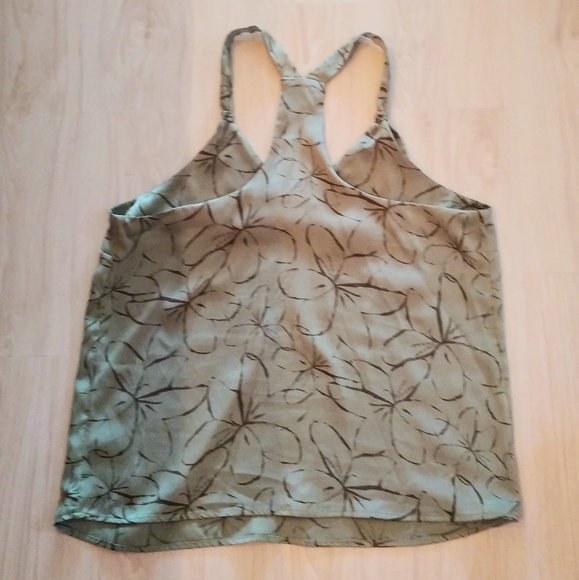 Mossimo Floral V-Neck Flowy Tank Front Ties (M) - Picture 4 of 5